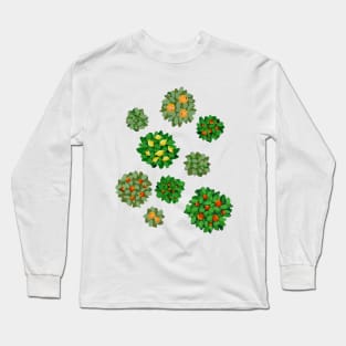 Citrus Trees in Gouache Long Sleeve T-Shirt